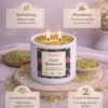 Peridot Crystal Candle (80ml) | Lemongrass Aromatherapy | Positivity Growth & Emotional Renewal