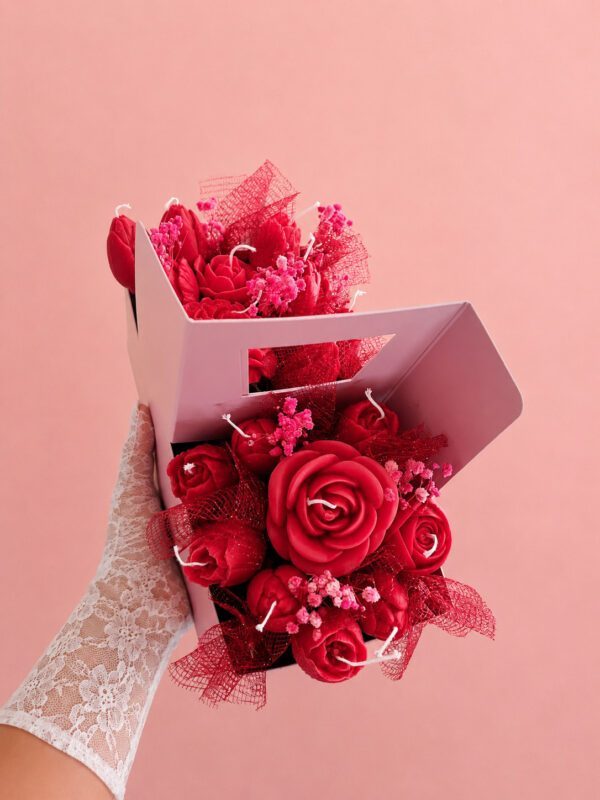 Luxury Rose Box Candle Bouquet