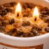 Tiger Eye Crystal Candle (80ml) | Luxury Oud Aromatherapy | Confidence Strength & Protection