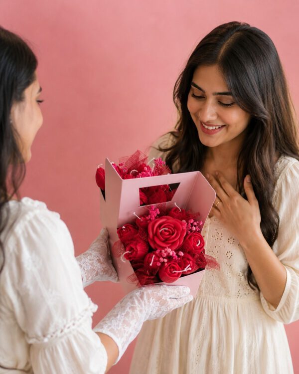 Luxury Rose Box Candle Bouquet