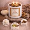 Tiger Eye Crystal Candle (80ml) | Luxury Oud Aromatherapy | Confidence Strength & Protection