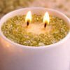 Peridot Crystal Candle (80ml) | Lemongrass Aromatherapy | Positivity Growth & Emotional Renewal