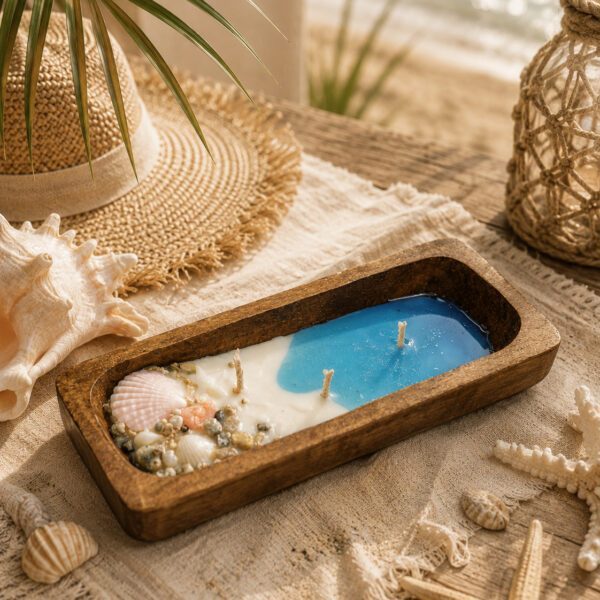 Coastal Beach Candle Tray