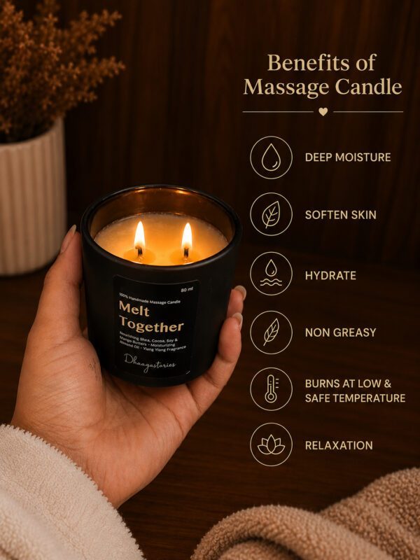 Massage Candle | Ylang Ylang Aromatherapy with Shea, Cocoa & Mango Butters | 80ml