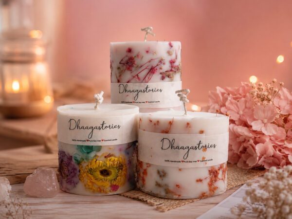 Botanical Pillar Candle