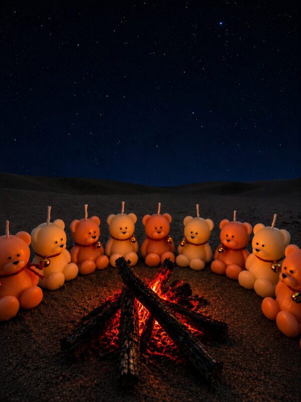 Teddy Bear Candle - Set of 10