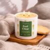 Clear Quartz Crystal Candle (80ml) | Orange Aromatherapy | Mental Clarity Focus & Positive Energy