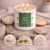 Clear Quartz Crystal Candle (80ml) | Orange Aromatherapy | Mental Clarity Focus & Positive Energy
