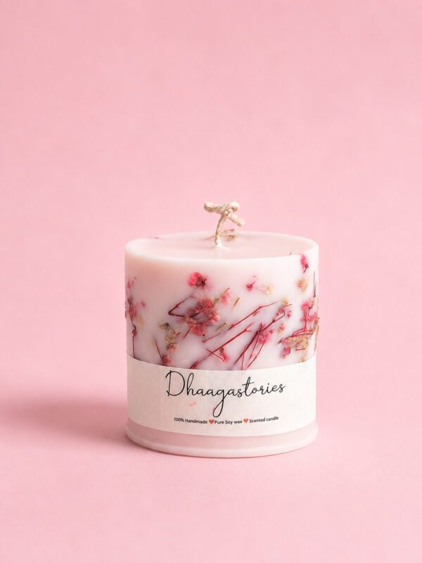 Botanical Pillar Candle