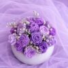 Mixed Rose Bouquet Pot Candle