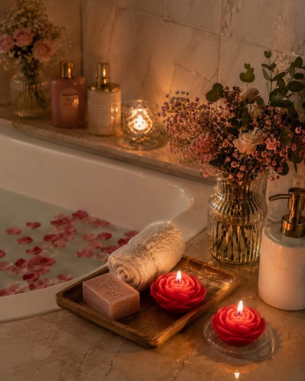 Rang Rose Candle- Set of 10