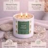 Clear Quartz Crystal Candle (80ml) | Orange Aromatherapy | Mental Clarity Focus & Positive Energy