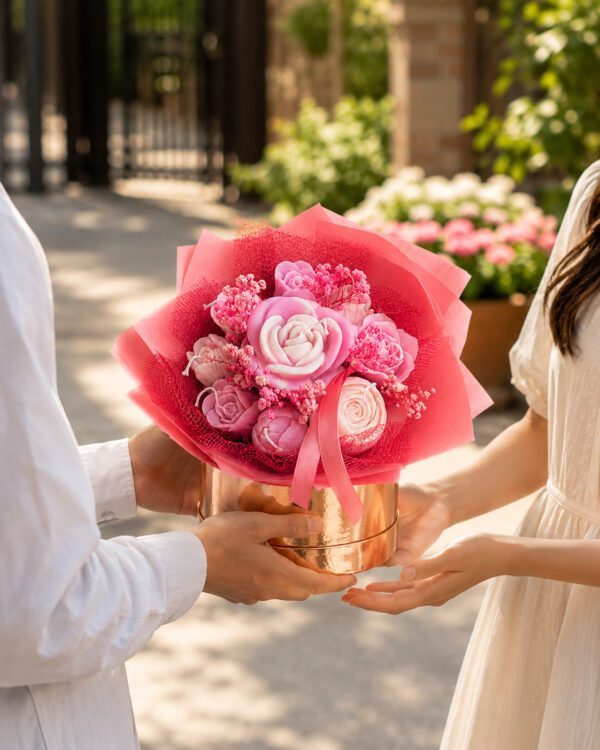 Blush Rose Candle Bouquet