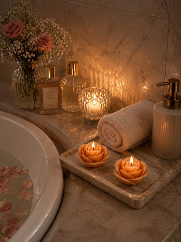 Chotagulab Rose Candle - Set of 2