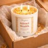 Citrine Healing Crystal Candle (80ml) | Attract Money & Abundance Aroma | Wealth Prosperity Manifestation