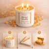 Citrine Healing Crystal Candle (80ml) | Attract Money & Abundance Aroma | Wealth Prosperity Manifestation