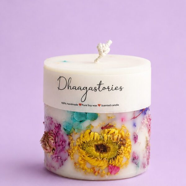 Botanical Pillar Candle