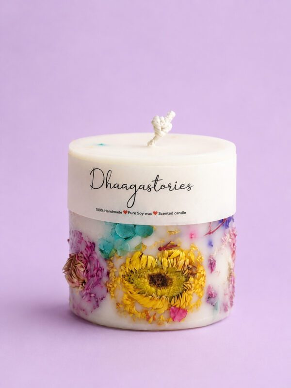 Botanical Pillar Candle