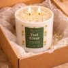 Clear Quartz Crystal Candle (80ml) | Orange Aromatherapy | Mental Clarity Focus & Positive Energy